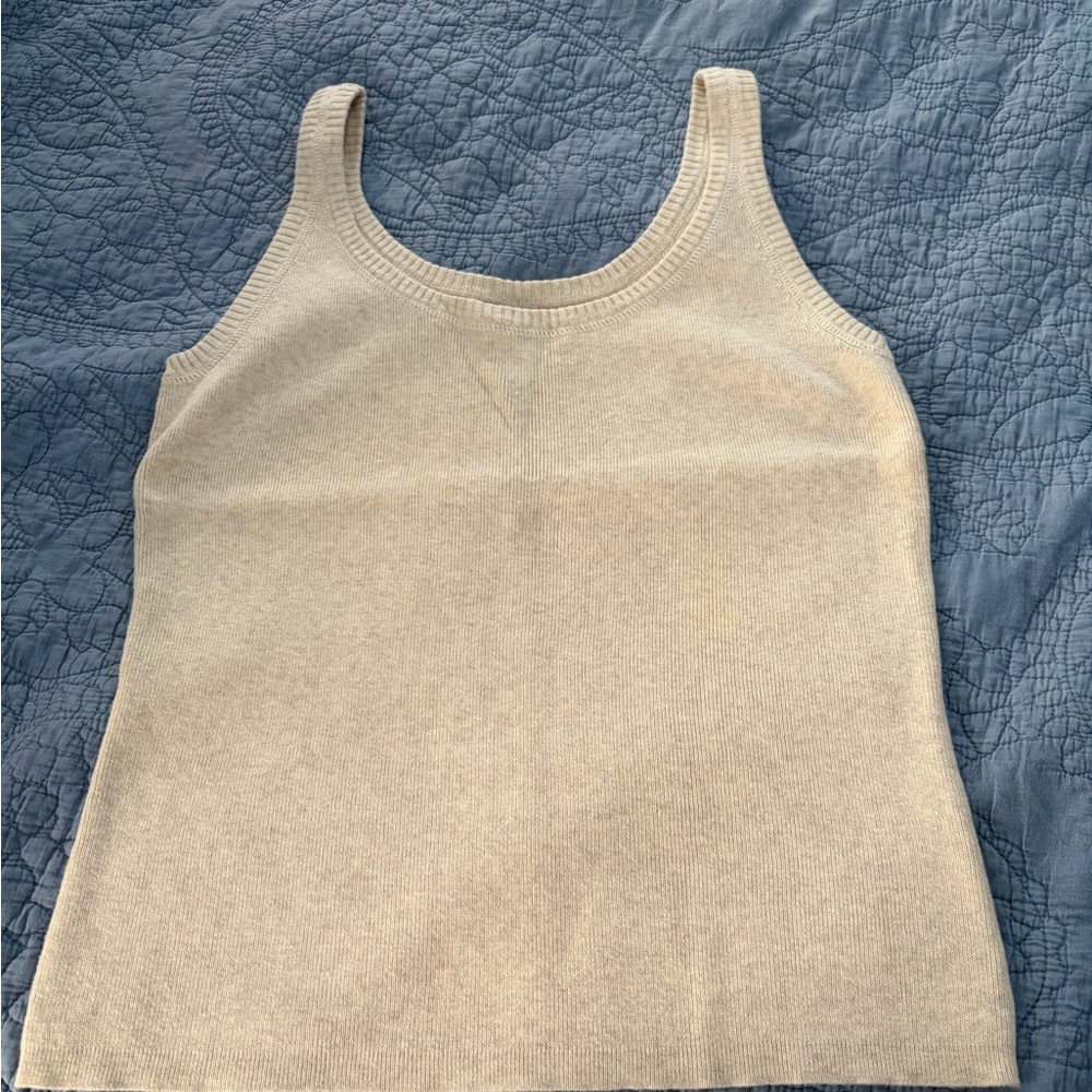 Banana Republic Oatmeal Cream Knit Tank Top
